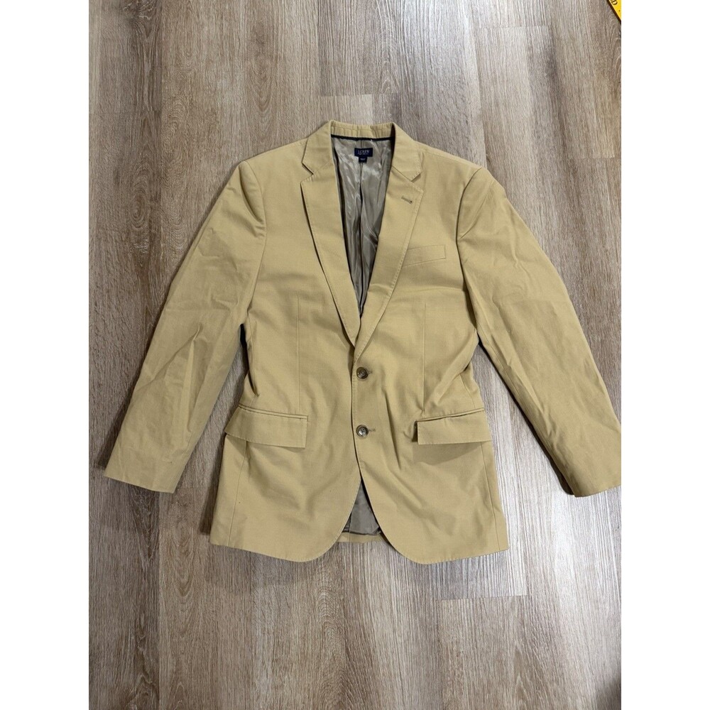 J.Crew Ludlow Blazer Larusmiani Tessuti Menโs Sport Coat Tan Size 36S Cotton